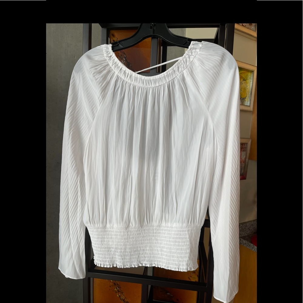 Ramy Brook Candace Bell Sleeve Top in White—NWT